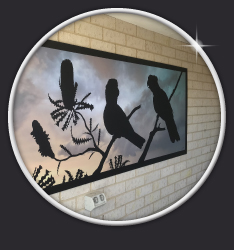 Banksia and Black Cockatoos Wall Hanging by Perth Printing